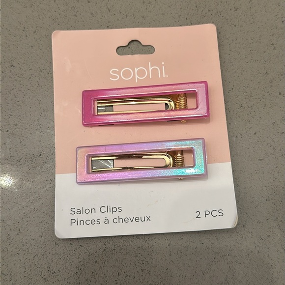 NEW Sophi Iridescent Pink scrunchie & Sophi Iridescent pink & purple clips - Picture 2 of 5